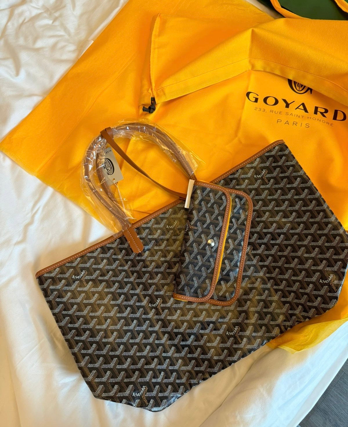 Goyard black tan hotsell