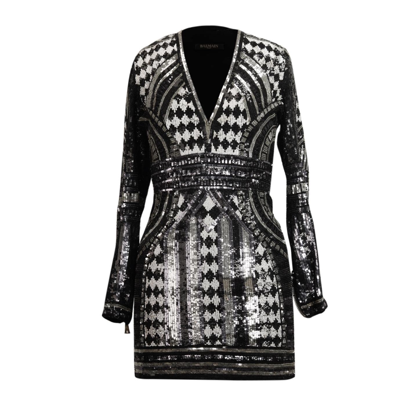 Balmain Sequence embellished mini dress Size 34