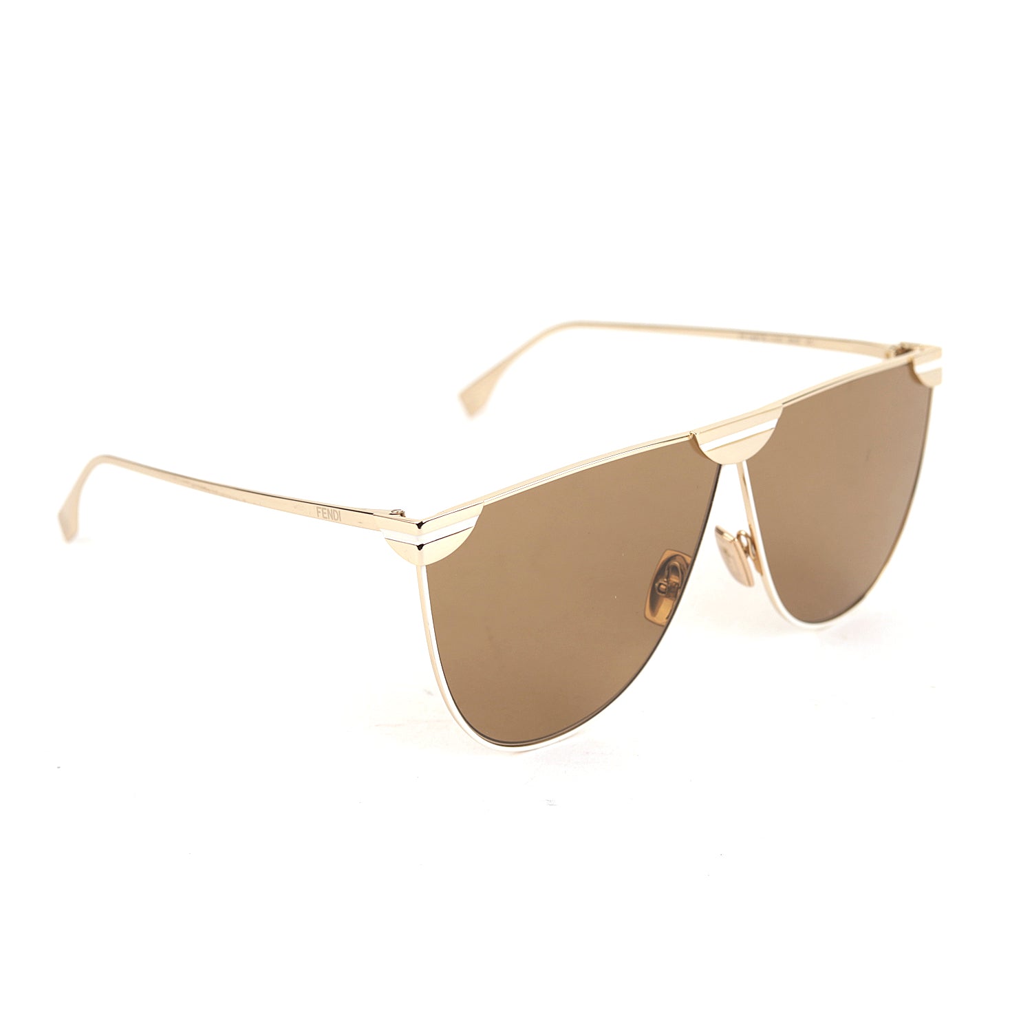 Fendi Brown Fabulous Shield Sunglasses