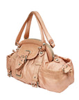 Pink Leather Hobo Bag