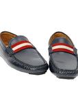 Driver Leather Loafers With Stripes