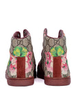 gucci Pink Blooms Print Coated Canvas Shoes size 37