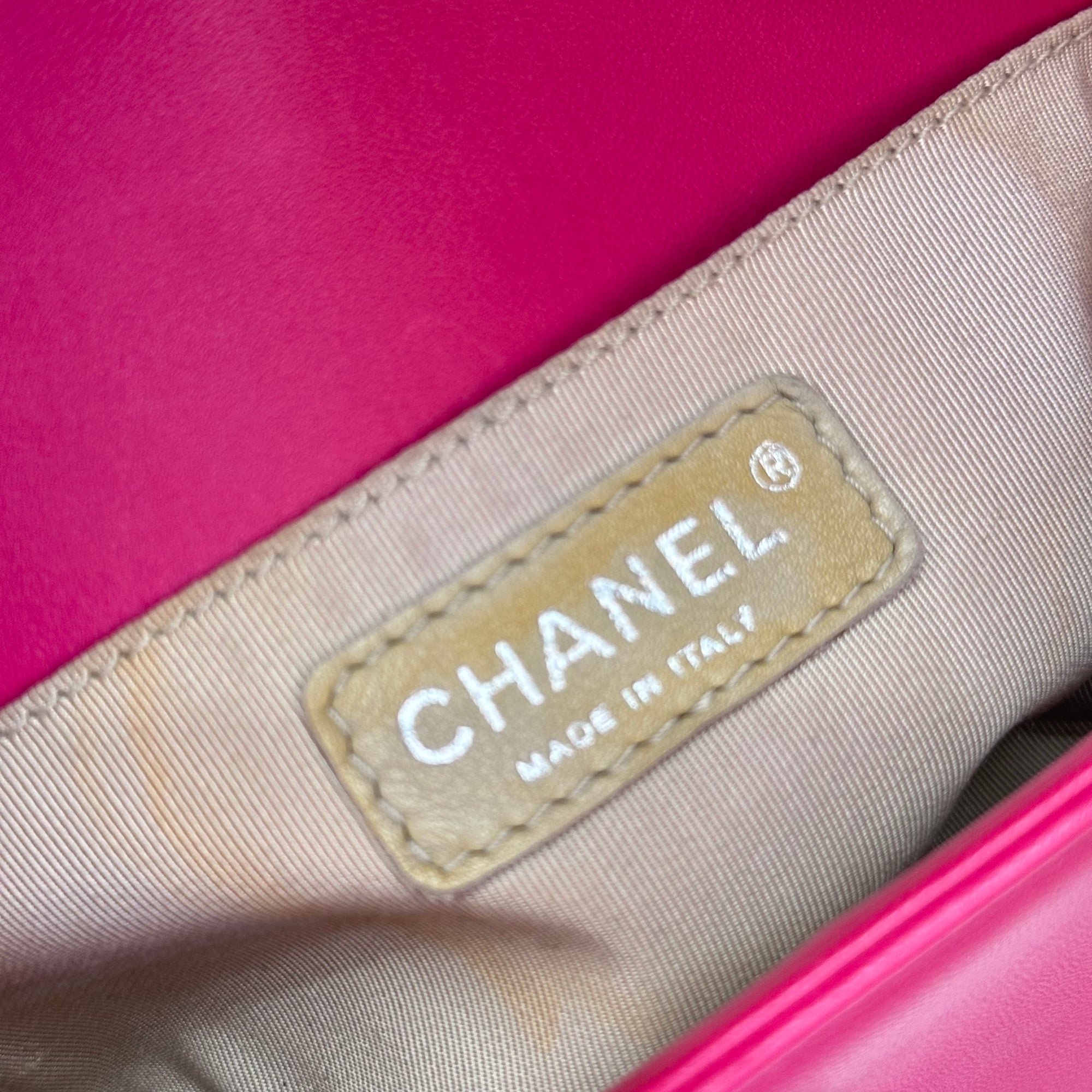 Chanel Small Boy Pink Lambskin Flap Bag