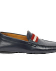 Driver Leather Loafers With Stripes