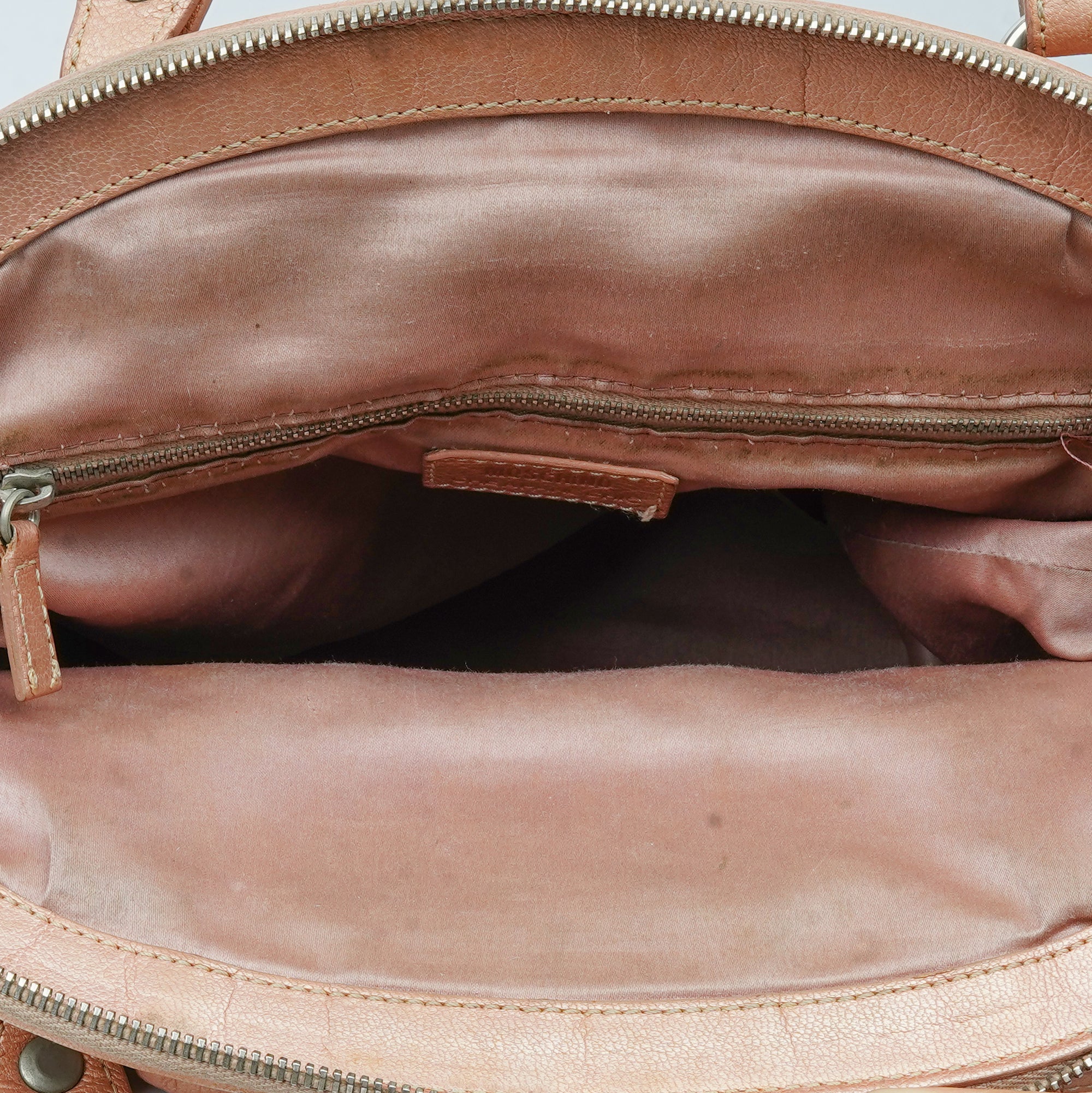 Pink Leather Hobo Bag