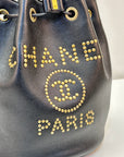Chanel Caviar Deauville Drawstring Bucket Bag