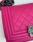 Chanel Small Boy Pink Lambskin Flap Bag