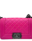 Chanel Small Boy Pink Lambskin Flap Bag