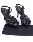 Yves Saint Laurent Black Patent Tribute Sandals - Size EU 37