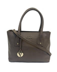 Furla Dark Beige Saffiano Leather Linda Tote