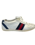 Gucci White Leather Web Detail Ace Low Top Sneakers Size EU 35