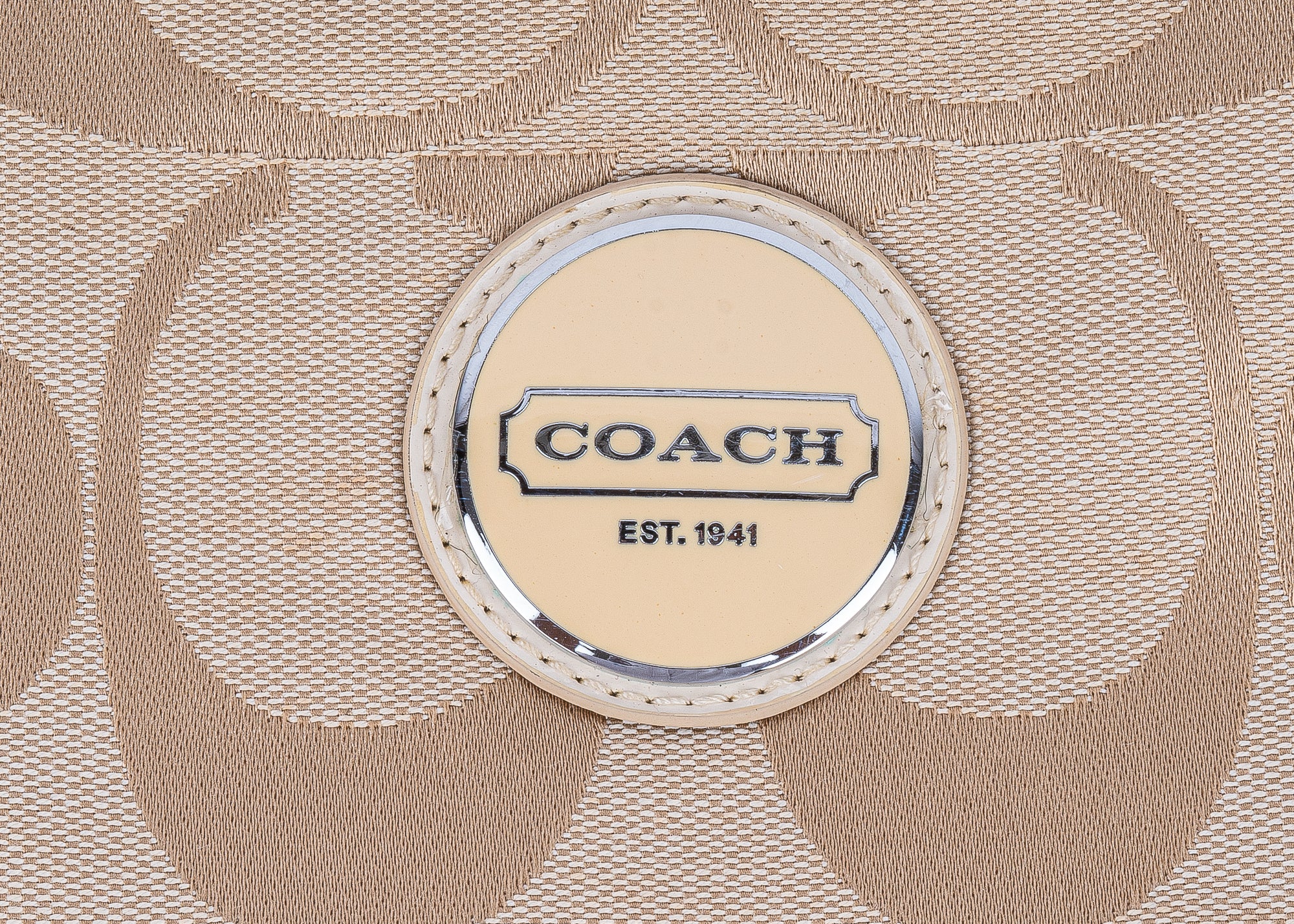 Coach Beige Cream Strap Bag
