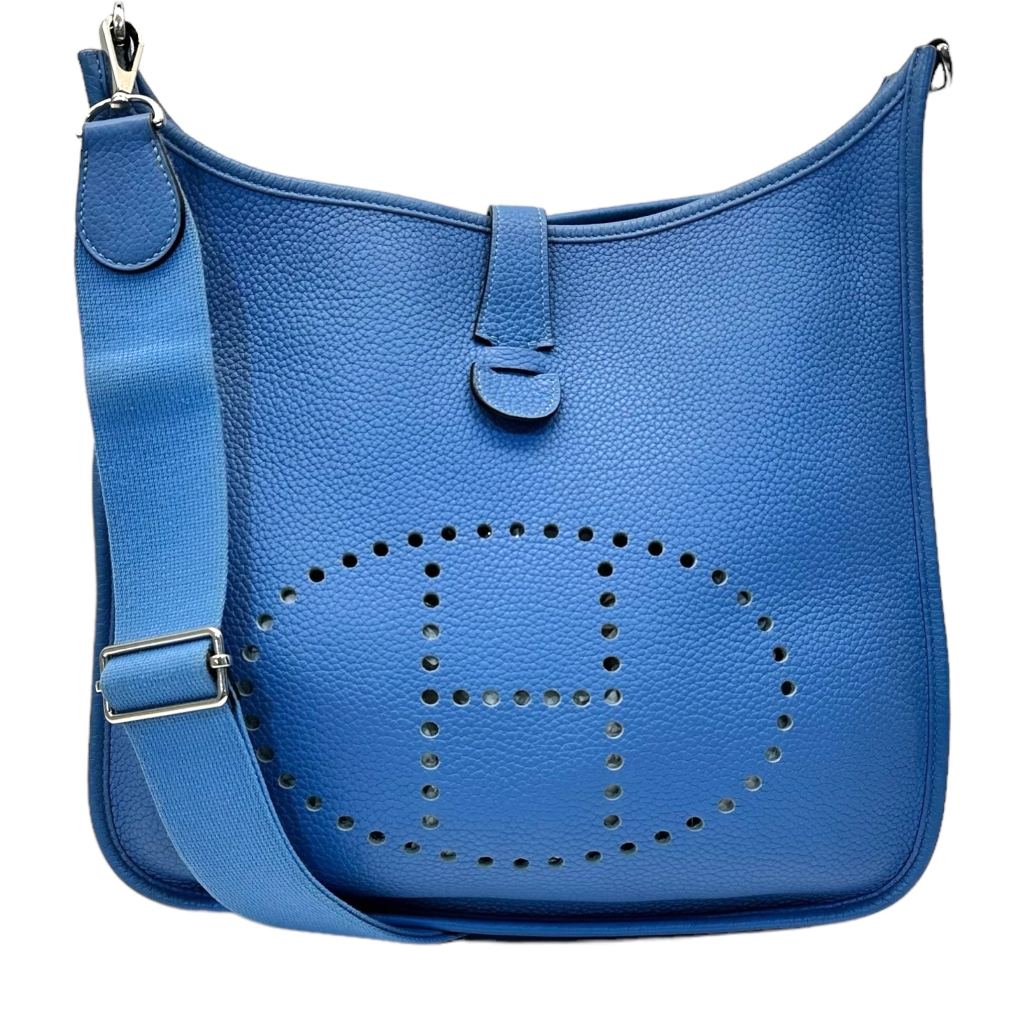 Hermes Evelyne III GM Taurillon Clemence Leather with SHW The Luxury Pop