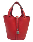 Hermes Picotin 18 Rose Jaipur in Taurillon Clemence Leather with Silver HW