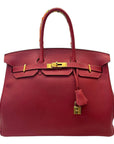 Hermes BIRKIN 35 Red with GHW