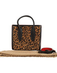 Christian Louboutin Paloma Leather Leopard Print Mini Tote Bag