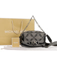 Michael Kors Parker Medium Empire Logo Jacquard Crossbody Bag