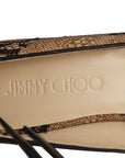 Jimmy Choo Black Lace Covered Cork Wedges - Size EU 35