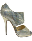 Jimmy Choo Course Glitter Private Platform Sandals Size EU 38.5