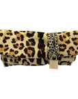 Jimmy Choo Leopard Print Calf Hair Sandra Clutch