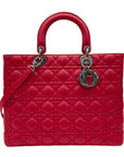 Lady Dior Large Red Lambskin