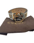 Gucci GG Canvas & Leather Belt 90cm