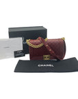 Chanel Calfskin Quilted Medium Boy Flap Red Bag