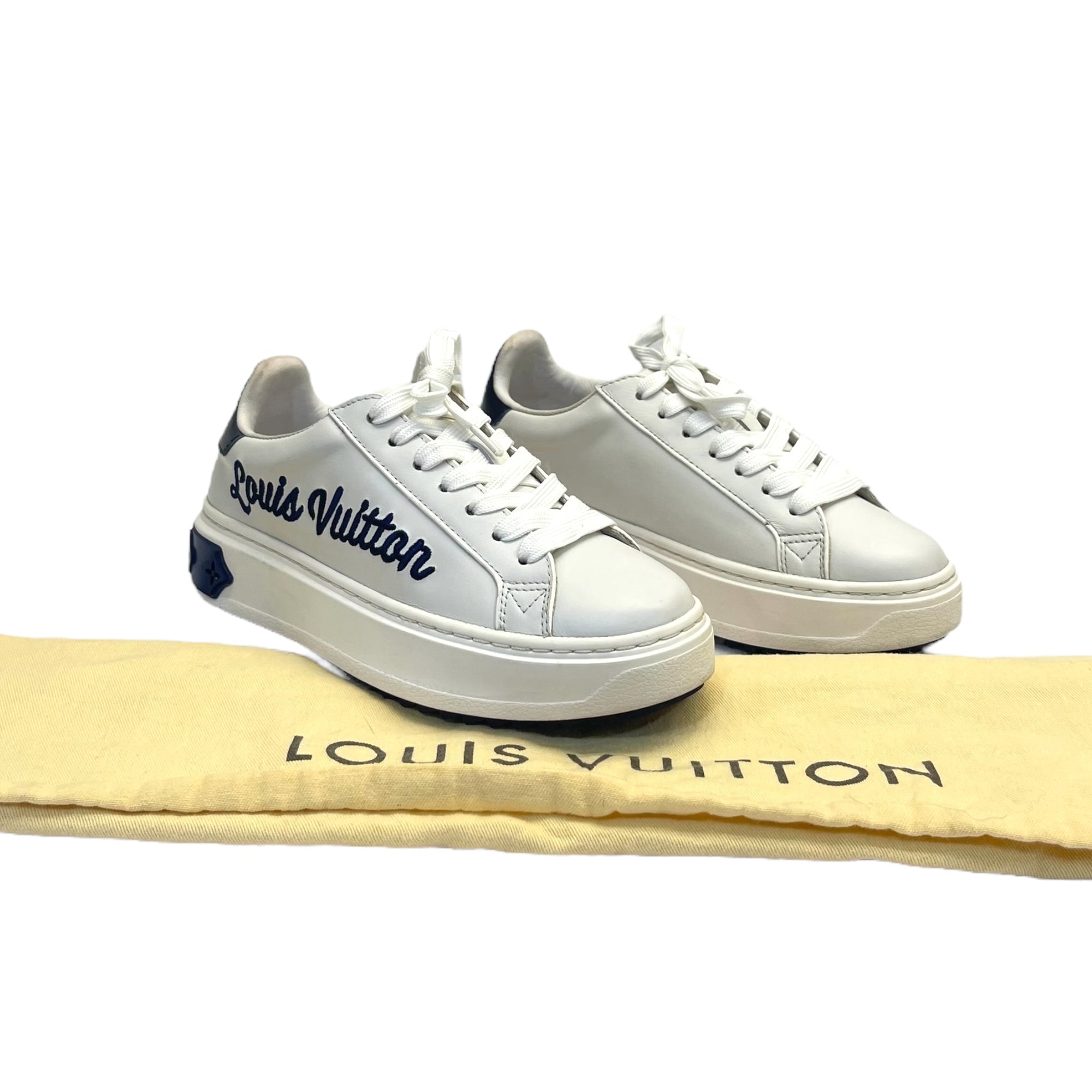 Louis Vuitton Time-Out Leather Trainers - Size EU 35