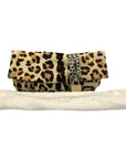 Jimmy Choo Leopard Print Calf Hair Sandra Clutch