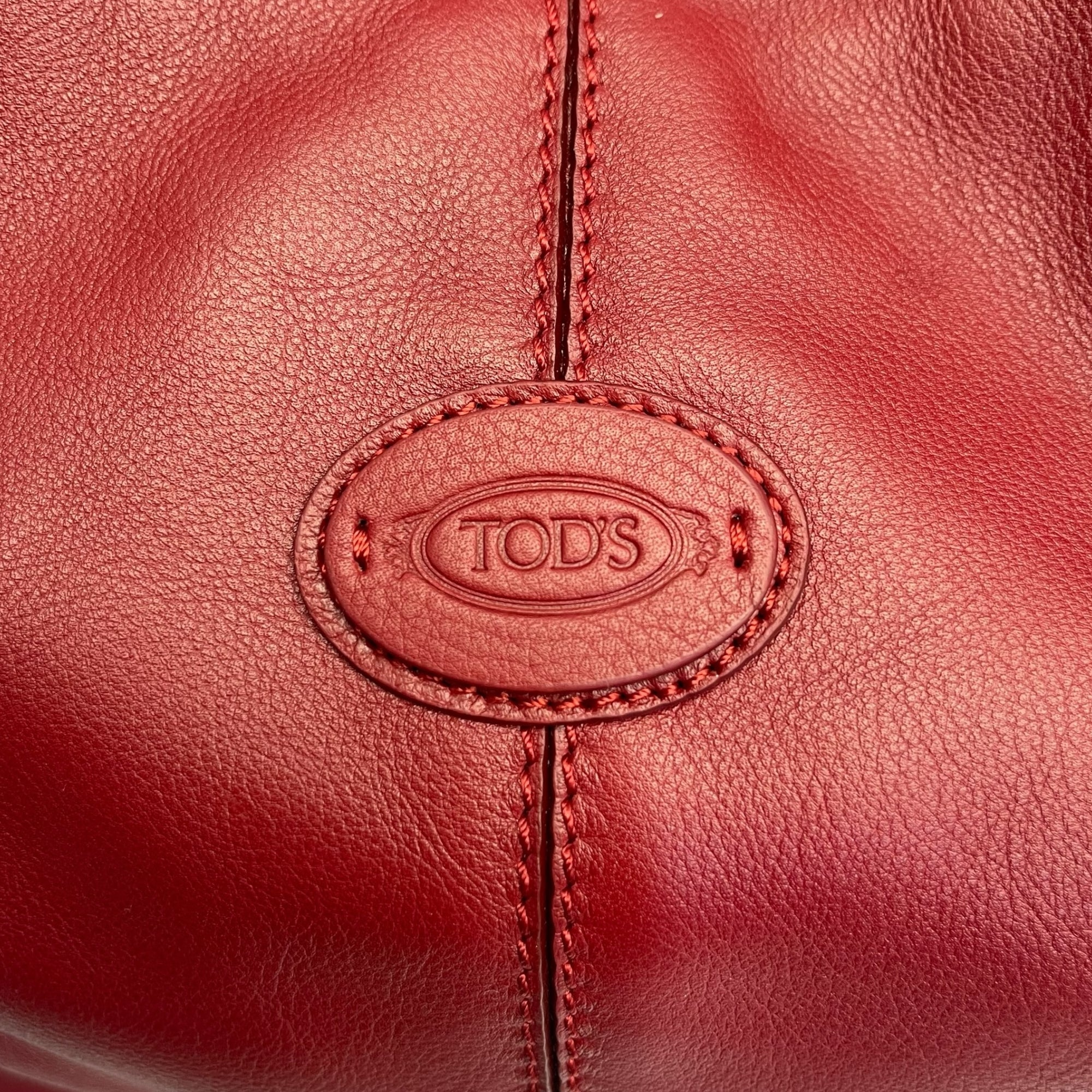 Tod&#39;s Pink Leather Media Shopper Tote