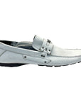 Versace White Leather Loafers