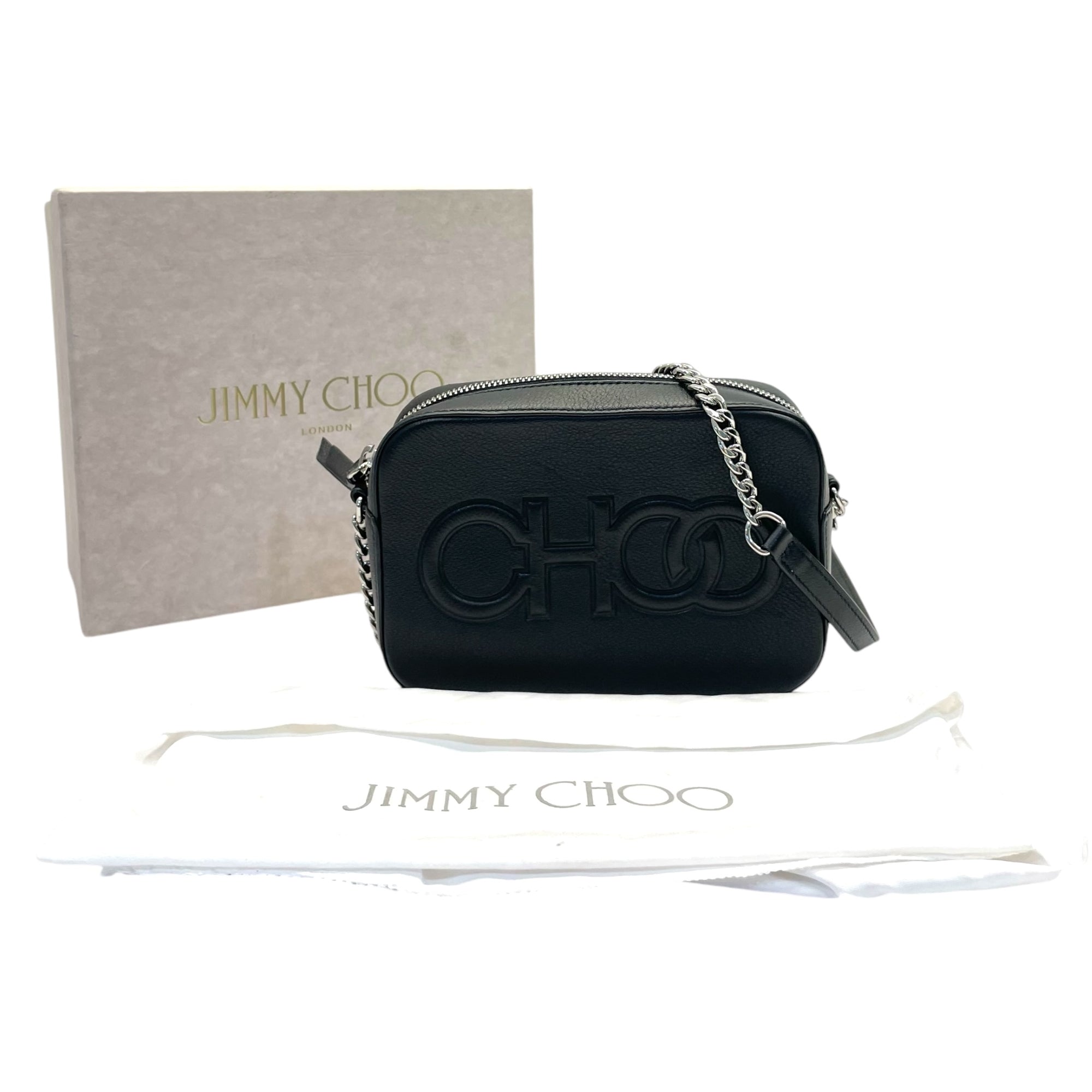 Jimmy Choo Balti Embossed Leather Camera Bag