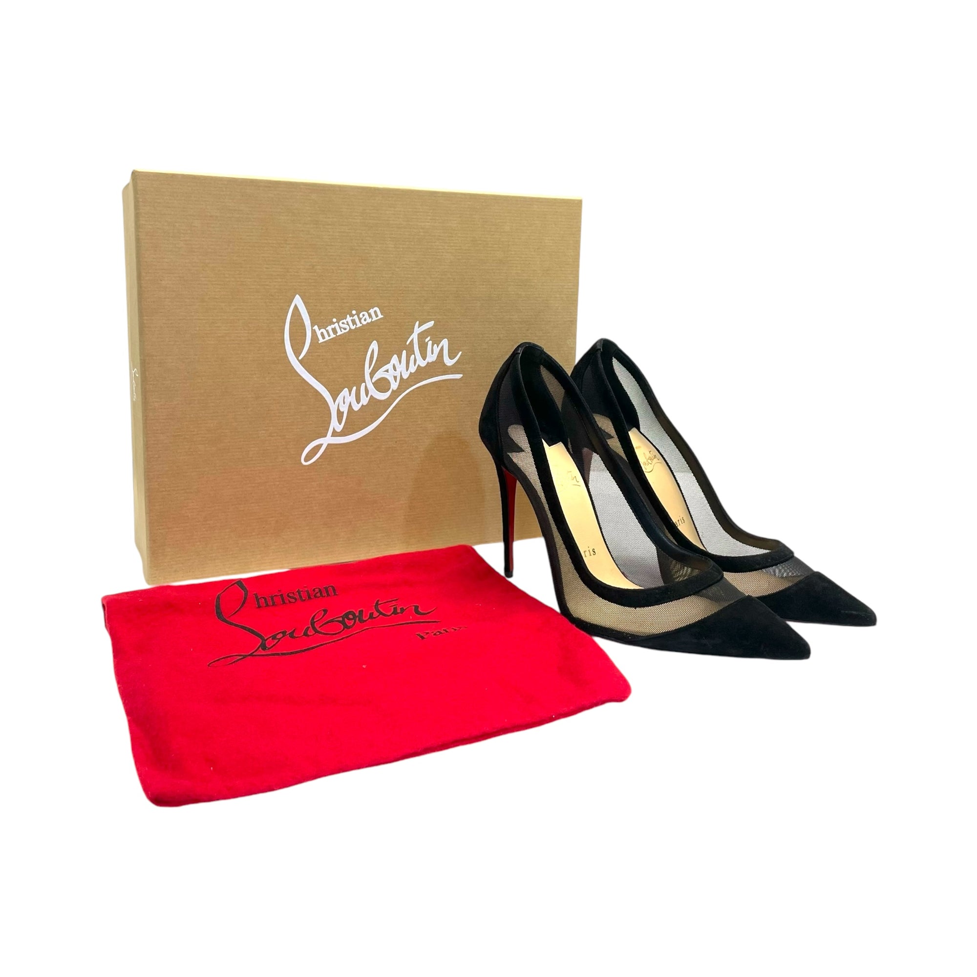 Christian Louboutin Black Mesh Pumps EU 37