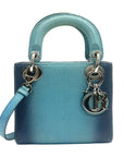 Mini Lady Dior Ombre Lizard Pattern in Blue