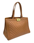 Chanel Boy Tote Large in Beige Lambskin