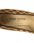 Louis Vuitton Damier Pony Hair Square Toe Pumps