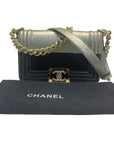 Chanel Bicolor Leather Small Boy Bag