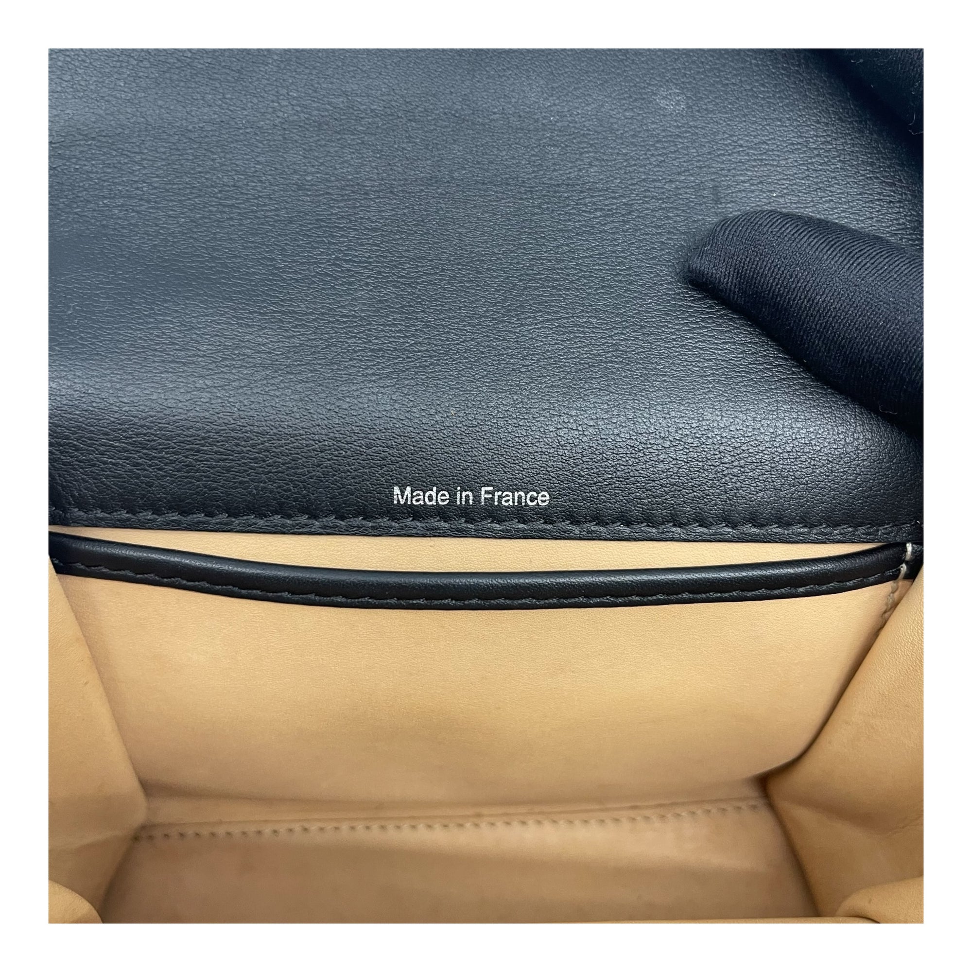 Delvaux Black Leather Tempete PM Top Handle Bag