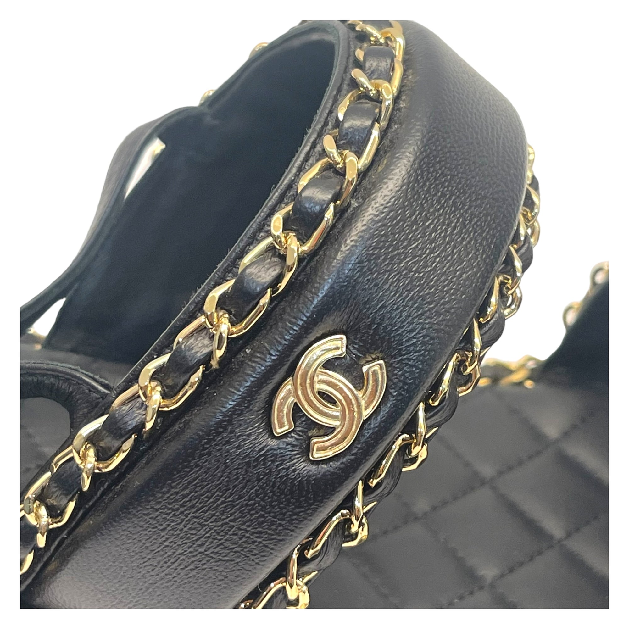 Chanel Black CC Chain Slides Sandal