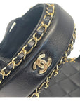 Chanel Black CC Chain Slides Sandal