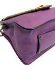 Chloe Purple Leather Medium Sally Flap Shoulder Bag