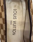 Louis Vuitton Damier Pony Hair Square Toe Pumps