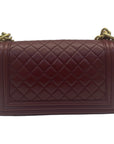 Chanel Calfskin Quilted Medium Boy Flap Red Bag