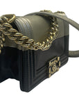 Chanel Bicolor Leather Small Boy Bag