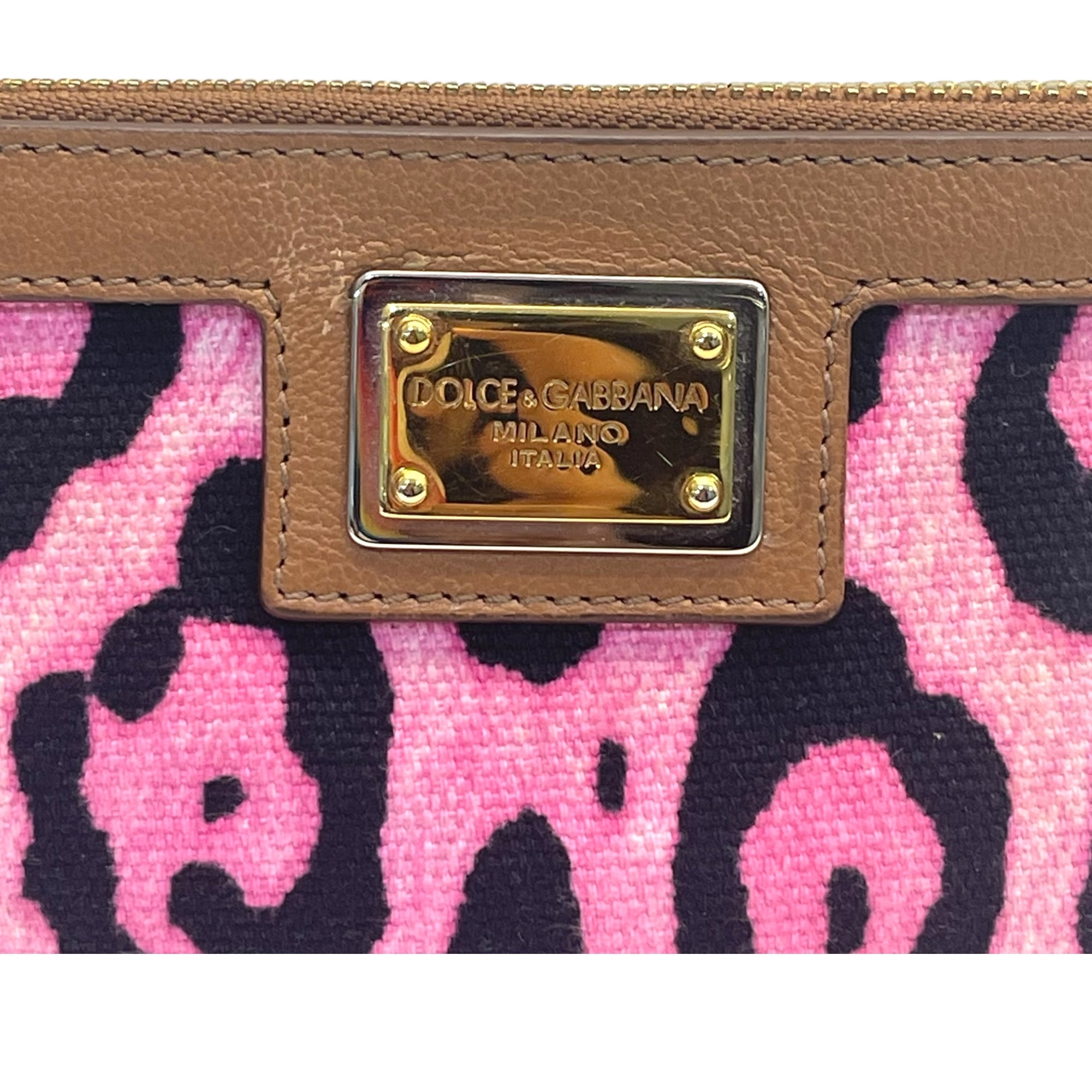 Dolce and Gabbana  Leopard Print Denim Chain Shoulder Bag