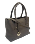 Furla Dark Beige Saffiano Leather Linda Tote