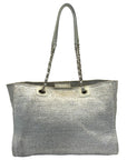 Chanel Deauville Beige Tweed Shopper Tote Bag