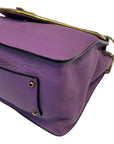 Chloe Purple Leather Medium Sally Flap Shoulder Bag