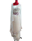 Shyamal & Bhumika White Saree