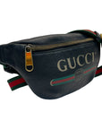 Gucci Grained Calfskin Small Gucci Web Belt Bag